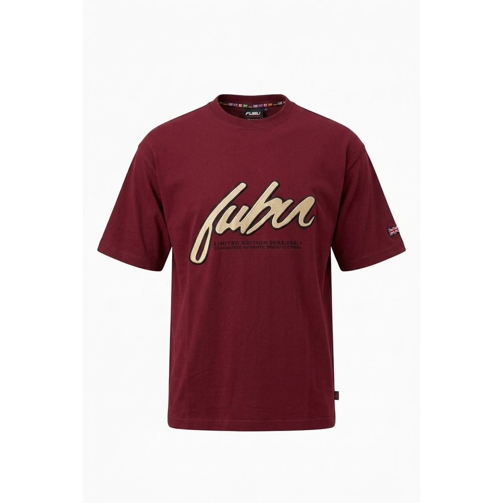 FUBU Limited Edition T-Shirt XL Maroon Script Logo 0092 Streetwear Vintage Y2K